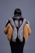 Women's Onyx Fox & Shearling Bomber [Multi Color]