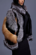 Women's Onyx Fox & Shearling Bomber [Multi Color]