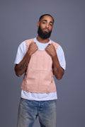 Men's Leather Vegas Vest [Baby Pink]