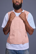 Men's Leather Vegas Vest [Baby Pink]