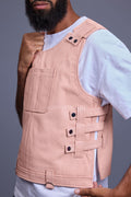 Men's Leather Vegas Vest [Baby Pink]