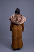 Women's Pocahontas Sheepskin Trench Coat [Brown]
