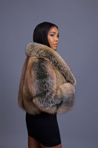 Women's Charlotte Crop Fox Bomber [Green Frosted]