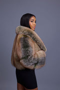 Women's Charlotte Crop Fox Bomber [Green Frosted]