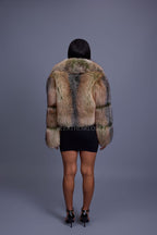 Women's Charlotte Crop Fox Bomber [Green Frosted]