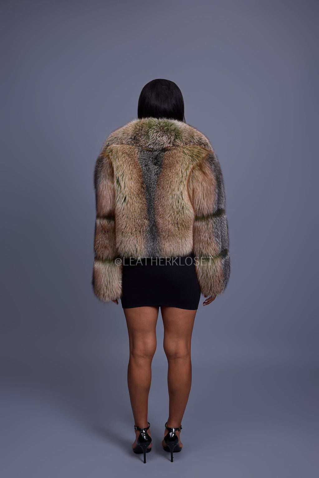 Women's Charlotte Crop Fox Bomber [Green Frosted]
