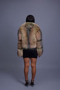 Women's Charlotte Crop Fox Bomber [Green Frosted]