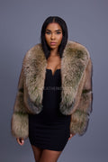 Women's Charlotte Crop Fox Bomber [Green Frosted]