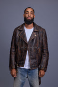 Men's Trey Biker Jacket [Brown Copper]