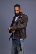 Men's Trey Biker Jacket [Brown Copper]