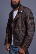 Men's Trey Biker Jacket [Brown Copper]