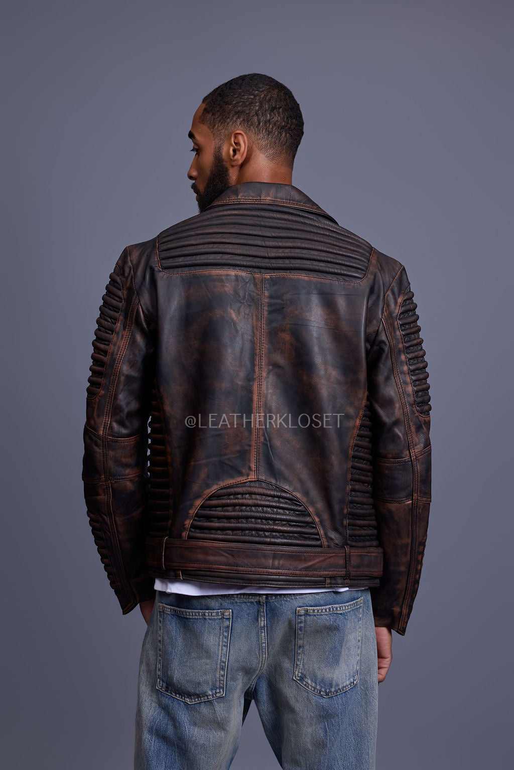 Men's Trey Biker Jacket [Brown Copper]