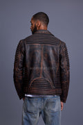 Men's Trey Biker Jacket [Brown Copper]