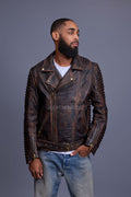 Men's Trey Biker Jacket [Brown Copper]
