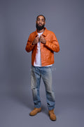 Men's Dylan Jacket Orange Leather