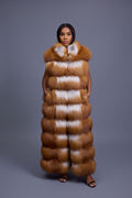 Women's Ivy Long Fox Fur Vest [Red Fox]