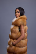 Women's Ivy Long Fox Fur Vest [Red Fox]