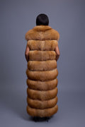 Women's Ivy Long Fox Fur Vest [Red Fox]
