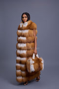 Women's Ivy Long Fox Fur Vest [Red Fox]