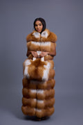 Women's Ivy Long Fox Fur Vest [Red Fox]