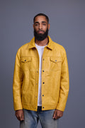 Men's Dylan Real Ostrich Leather Jean Jacket [Yellow]