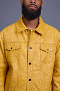 Men's Dylan Real Ostrich Leather Jean Jacket [Yellow]