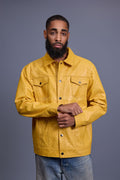 Men's Dylan Real Ostrich Leather Jean Jacket [Yellow]