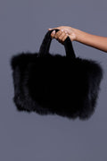 Baby Ivy Fox Fur Handbag [Black]