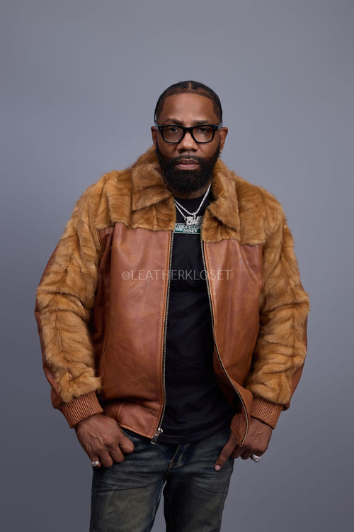 Men's Leather & Mink Combo 2.0 [Caramel Crunch]