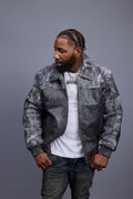 Men's Leather & Persian Lamb Combo 2.0 [Space Grey/Grey]