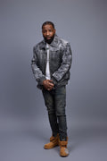 Men's Leather & Persian Lamb Combo 2.0 [Space Grey/Grey]