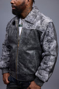 Men's Leather & Persian Lamb Combo 2.0 [Space Grey/Grey]