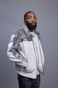 Men's Leather & Persian Lamb Combo 2.0 [White/Grey]