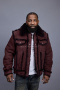 Men's Shepherd Shearling Jacket [Burgundy]