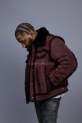Men's Shepherd Shearling Jacket [Burgundy]