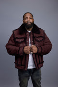 Men's Shepherd Shearling Jacket [Burgundy]