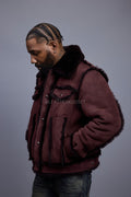 Men's Shepherd Shearling Jacket [Burgundy]