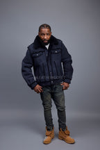 Men's Shepherd Shearling Jacket [Navy]