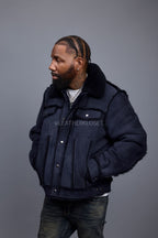 Men's Shepherd Shearling Jacket [Navy]