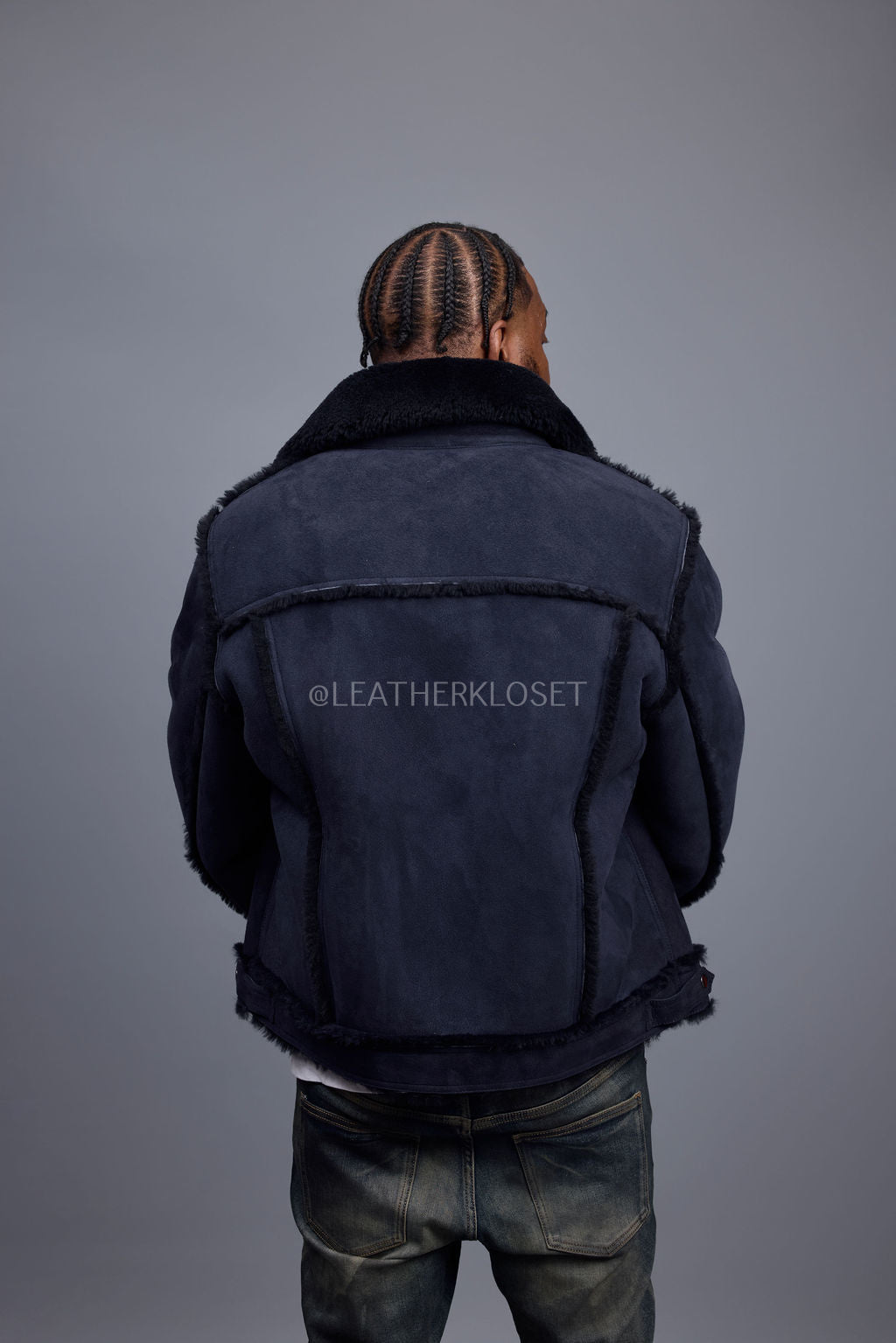 Men's Shepherd Shearling Jacket [Navy]
