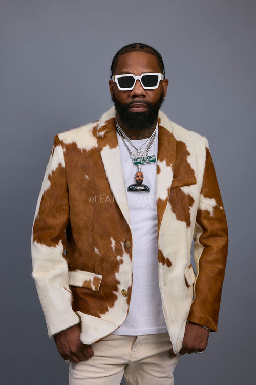Men's Pony Skin Blazer [Natural]