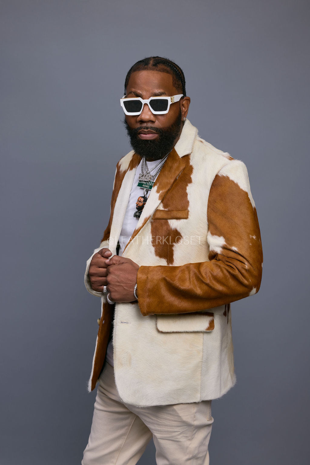 Men's Pony Skin Blazer [Natural]