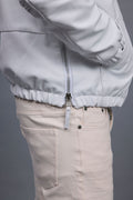 Men's Leather Hoodie [White]