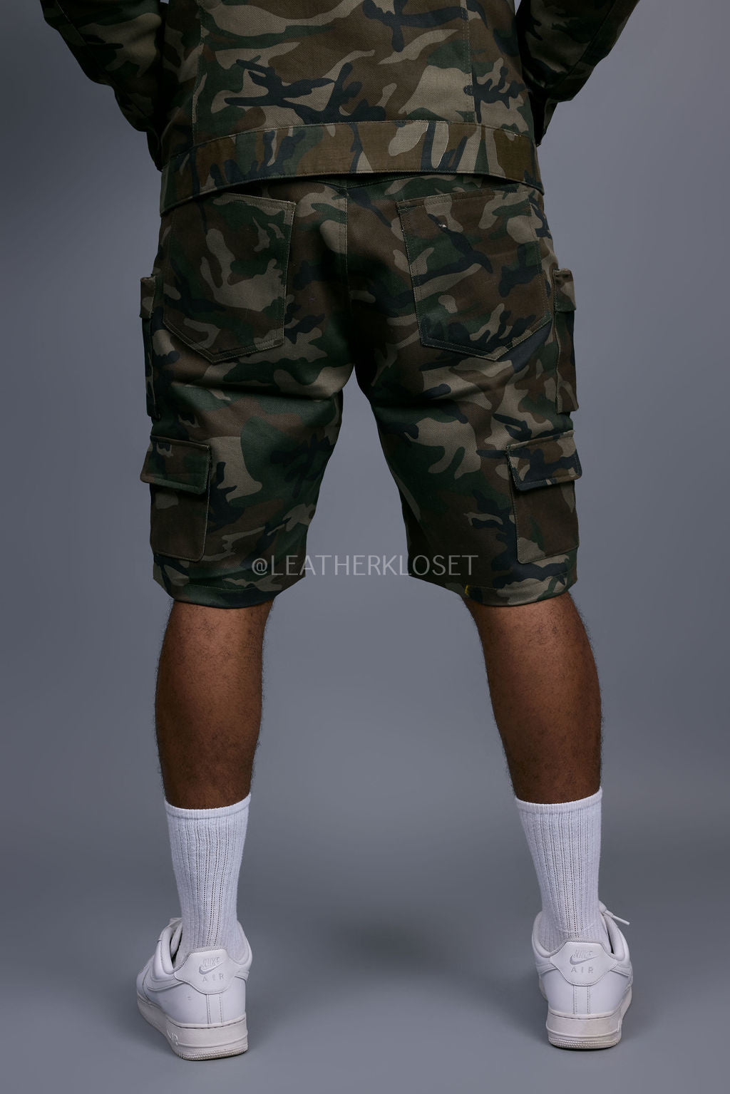 Men's Havoc Cargo Shorts & Jean Jacket Set [Camo]