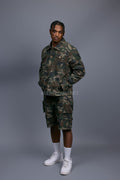 Men's Havoc Cargo Shorts & Jean Jacket Set [Camo]