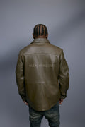 Men's Luka Leather Shirt [Olive]