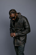 Men's Luka Leather Shirt [Copper]