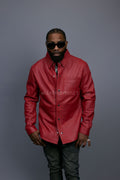 Men's Luka Leather Shirt [Red]
