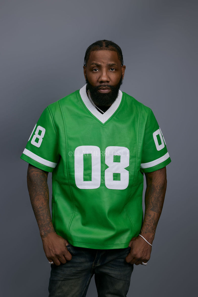 Men's Leather Jersey [Green/White]
