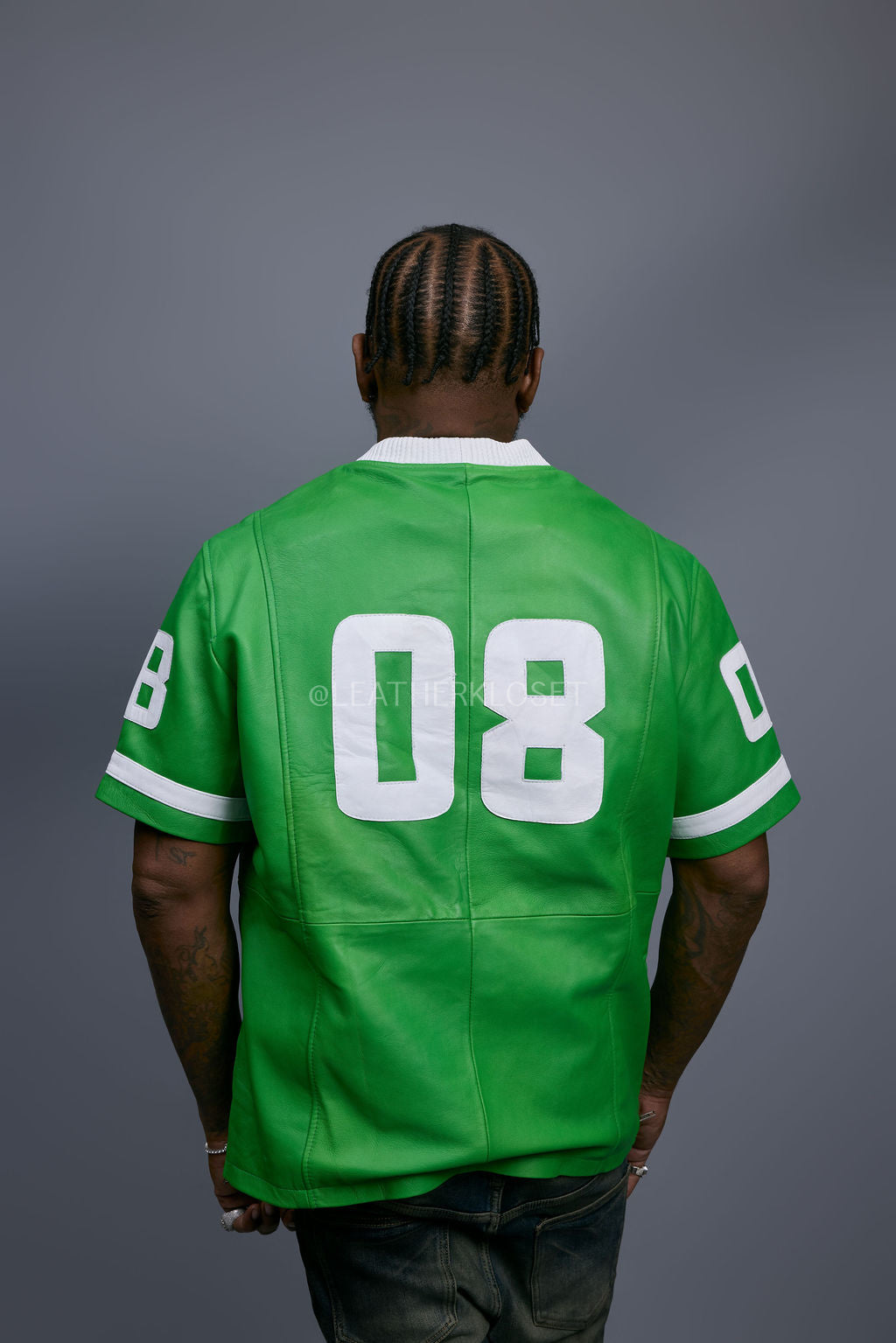 Men's Leather Jersey [Green/White]